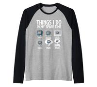 Cose Che Faccio nel Mio Tempo Libero - Stampante 3D Geek di Stampa 3D Maglia con Maniche Raglan