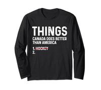 Cose Che Il Canada Fa Meglio dell'America Divertente Maglia a Manica