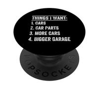 Cose che voglio - Motore meccanico appassionato di ricambi auto PopSockets PopGrip Adesivo