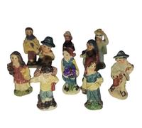 COSE DA CASA 10 Mini Pastorelli piccoli cm3.5 Presepe statuine assortite Personaggi Pastori