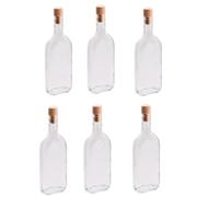 COSE DA CASA 6 Bottiglie in vetro 350 ml con tappo fiaschetto per profumi liquori limoncello decorazioni decoupage bomboniera bottigline olio sali minerali collezione