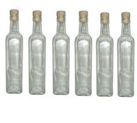 COSE DA CASA 6 Bottiglie in vetro 500ml con tappo per liquori limoncello decorazioni decoupage bomboniera bottigline olio sali minerali collezione