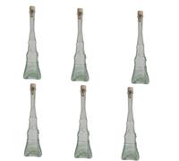 COSE DA CASA 6 Bottiglie in vetro Torre Eiffel 150 ml con tappo per liquori limoncello decorazioni decoupage bomboniera bottigline olio sali minerali collezione