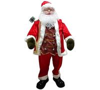 COSE DA CASA Babbo Natale rosso grande cm 125 suoni e movimento natalizio vestito in tessuto Decorazioneesterna o interna
