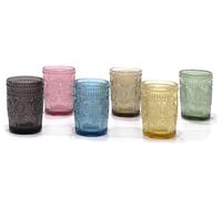 COSE DA CASA Bicchieri Eleganti in Vetro colorati 30 cl Set di 6 PREGIATI per Stile e Raffinatezza UNICO Eleganza per Ogni Tavola e Occasione