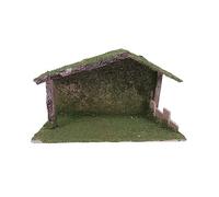 COSE DA CASA Capanna in Legno Vuota con muschio per la Natività in 3 misure rifugio presepe Grotta per la nascita del bambin gesu' nativita' (misura grande)