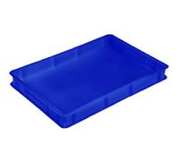 COSE DA CASA Cassetta Porta Impasti Sovrapponibile 60x40 HDPE Idonea al Contatto Alimentare Vari Colori per Anticontaminazione glutine lattosioallergie (BLU 60X40X7)