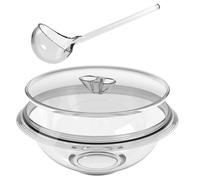 COSE DA CASA Ciotola Grande Ø39 Coperchio e mestolo trasparente Per Zuppe Macedonia Sangria Elegante Insalatiera Professionale Per Eventi Buffet Pasta Cocktail Made in Italy