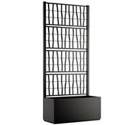 COSE DA CASA Fioriera alta cm 175 con vaso largo cm 80 Spalliera Grigliata separe' Grafite rampicante modulabile e componibile per Esterni Giardini Terrazze separatore ambienti locali commerciali