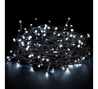 COSE DA CASA Luci natalizie a batteria Catena Luminosa 144 LED Bianco freddo lunga 14 metri con Timer Interno Esterno Luce di Natale colorate per alberi di Natale, balconi, finestre, terrazze