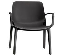 COSE DA CASA Sedia poltrona Lounge GINEVRA S-C-A-B Interno ed Esterno con braccioli antracite Impilabile in Tecnopolimero Rinforzato con Fibra di Vetro Made in Italy