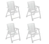 COSE DA CASA Sedia richiudibile con braccioli resina set 4 Poltrone salvaspazio seduta bianca per interno esterno terrazza giardino pub bar