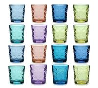 COSE DA CASA Set 12 bicchieri colorati in vetro 37 leganti stile moderno multicolore per la tavola cucina primavera estate acqua bibita succo di frutta bevande coktail