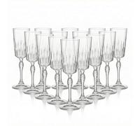 COSE DA CASA Set 12 Calici Flute Celebrazione 21 cl Bicchieri per Spumante Prosecco e Champagne in Vetro Lavorato Design Vintage Alti 22 cm per Catering Ristorante ed Eventi Luigi Bo-rmioli