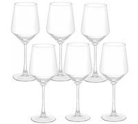 COSE DA CASA Set 6 Calici bicchiere degustazione vini pregiati conico ml 450 con piede alto in vetro Per una Tavola Festiva Scatola Regalo - Ideali per Uso Domestico e Professionale