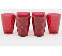 COSE DA CASA Set di 6 Bicchieri Barocco Rossi 28 cl per una Tavola Natalizia Elegante per Festeggiamenti Speciali natale Perfetti per Acqua, Soft Drink e Aperitivi