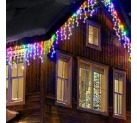 COSE DA CASA Tenda Luminosa 240 LED multicolore 5 metri per Esterno prolungabile IP44 luminaria pioggia cascata di luci colorate