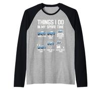 Cose Divertenti Che Faccio nel Mio Tempo Libero appassionato di Auto appassionato di Auto Maglia con Maniche Raglan