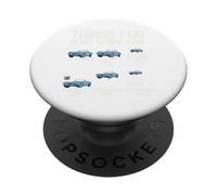 Cose divertenti che faccio nel mio tempo libero appassionato di auto appassionato di auto PopSockets PopGrip Adesivo