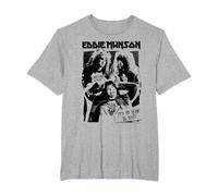 Cose più strane Eddie Munson Hellfire Club Maglietta, Uomo Taglie Grandi, Grigio Melange, 4X Tall