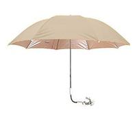 cosedacasa Ombrellone per Sdraio Sedia da Mare Spiaggia Giardino Piscina Pieghevole 120 cm Parasole con Pinza inclinazione Regolabile-Beige