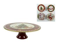 cosedacasa Piatto Porta panettone Dolci di Natale Decorazioni Natalizie Alzata Centro tavola addobbi per casa Ottima Idea Regalo per Le FESTIVITÀ Natalizie Capodanno epifania