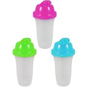 cosedacasa Shaker per caffè Freddo Granita Bottiglia 500 ml Porta Bevanda vegetali da casa Camper Viaggio in plastica Set da 3