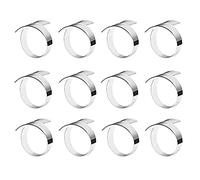 coserori 12 pz anello di supporto cerchio argento