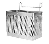 coserori Porta Bacchette in Acciaio Inox Cesto di Asciugatura Posate Appeso Portapenne con Ganci Utensile da Cucina (A)