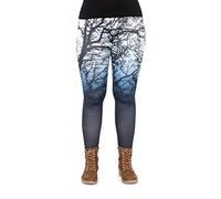cosey - Leggings Colorati Stampati (Taglia Unica) - Design Dark Tree