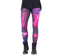 cosey - Leggings Colorati Stampati (Taglia Unica) - Design Galaxy