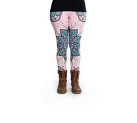 cosey - Leggings Colorati Stampati (Taglia Unica) - Design Mandala Blume