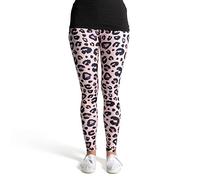 cosey - Leggings Colorati Stampati (Taglia Unica) - Design Modello Leopardo 2
