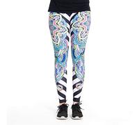 cosey - Leggings Colorati Stampati (Taglia Unica) - Design Psichedelico