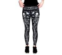cosey - Leggings Colorati Stampati (Taglia Unica) - Design Scheletro di Sirena