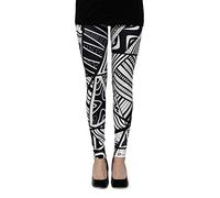 cosey - Leggings Colorati Stampati (Taglia Unica) - Design Zentangel