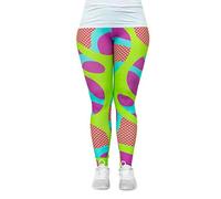 cosey - Leggings Neon Line Leggings (Taglia Unica) - con Diversi Modelli Neo-Squiggle Design