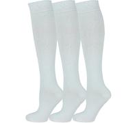 COSHAL® 3 paia di calzini alti al ginocchio per ragazze, calzini in cotone ricco, calzini per il rientro a scuola, uniformi da indossare per feste, comodi e lunghi, calze alte al ginocchio per bambini