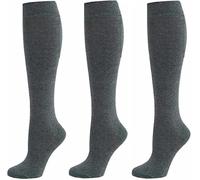 COSHAL® 3 paia di calzini alti al ginocchio per ragazze, calzini in cotone ricco, calzini per il rientro a scuola, uniformi da indossare per feste, comodi e lunghi, calze alte al ginocchio per bambini
