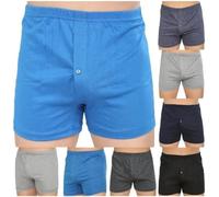 COSHAL 6 boxer da uomo in cotone con elastico in vita, super morbidi, vestibilità larga, con bottoni, confezione multipla, per adulti (confezione da 6), boxer taglie forti, assortiti, 3XL