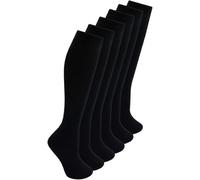 COSHAL® 6 Paia di Calzini al Ginocchio per Ragazze, Misto Cotone, Calzini per Uniforme Scolastica, Calzini per la Festa di Ritorno a Scuola, Multipack, Vestibilità Comoda, Tinta Unita, Lunghi