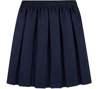 COSHAL® Gonne per divisa scolastica per ragazze - Gonne estive per bambine, abito formale con fondo elastico, vita tonda, pieghe a scatola, gonna elasticizzata, Marina Militare, 13-14 Anni