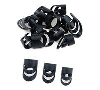 Coshar Plettri per chitarra, 15 pezzi, regolabili, per chitarra, basso, banjo, ukulele, 3 misure, in plastica, colore nero