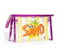 COSHAYSOO Borsa per la protezione solare trasparente per trucco borsa da toilette in spiaggia essenziale per donne adolescenti ragazze regali di viaggio estate piscina viaggi accessori indispensabili