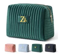 COSHAYSOO Borse cosmetiche trucco iniziale per le donne con decorazione farfalla, Verde foresta, Z