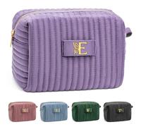 COSHAYSOO Borse cosmetiche trucco iniziale per le donne con decorazione farfalla, Viola