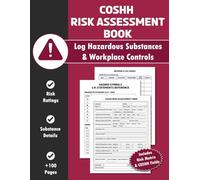 COSHH Risk Assessment Book: Identify Hazards, Control Risks & Log Substances | For Workplaces