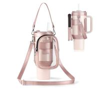 COSHONWOL Borsa porta bottiglie d'acqua trasparente con tasca per telefono per Stanley Cup 1180 ml, con tracolla regolabile e tracolla per palmare Stanley Cup accessori bordatura per sport da concerto
