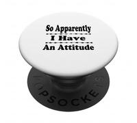 Così apparentemente ho un atteggiamento divertente PopSockets PopGrip Adesivo