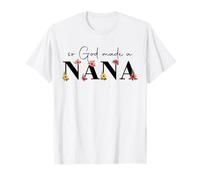 Così Dio ha reso felice la nonna Nana Flower Festa della Mamma Maglietta